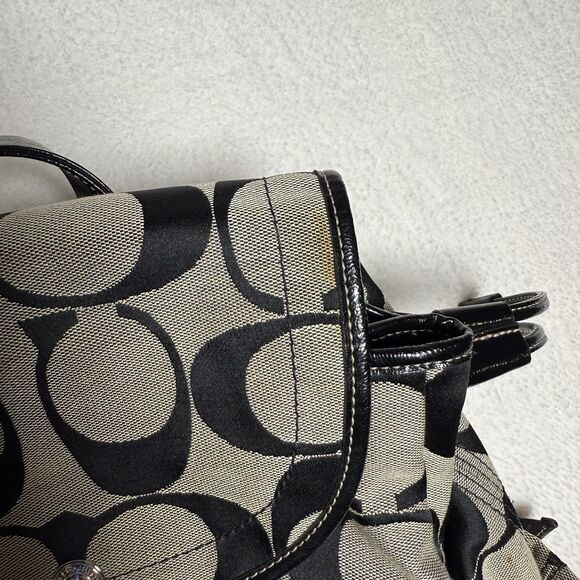 Coach Backpack Kyra Daisy Signature Black F16556 Y2K Floral - Picture 2 of 7